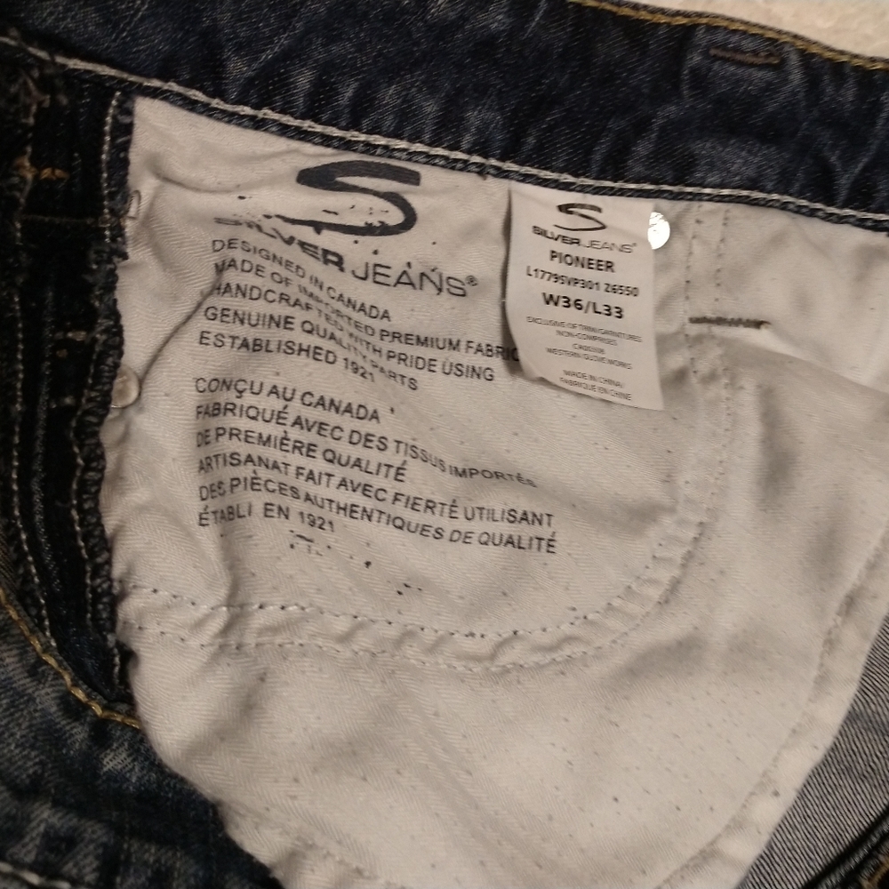 Silver jeans pioneer bootcut 36/33